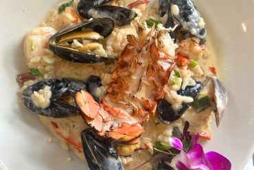 Seafood Risotto at Allison's Restaurant in Kennebunkport, Maine