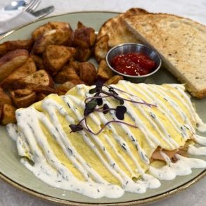 Smoked Salmon and Feta Omelette at Livonia, MI