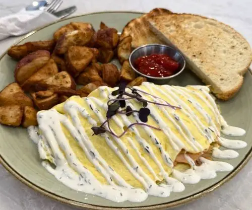 Smoked Salmon and Feta Omelette at Livonia, MI