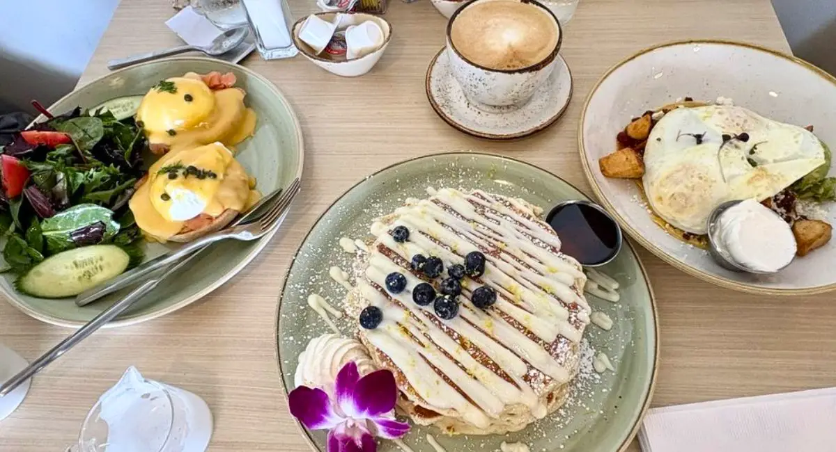 various dishes at Orchid Brunch in Livonia, Michigan