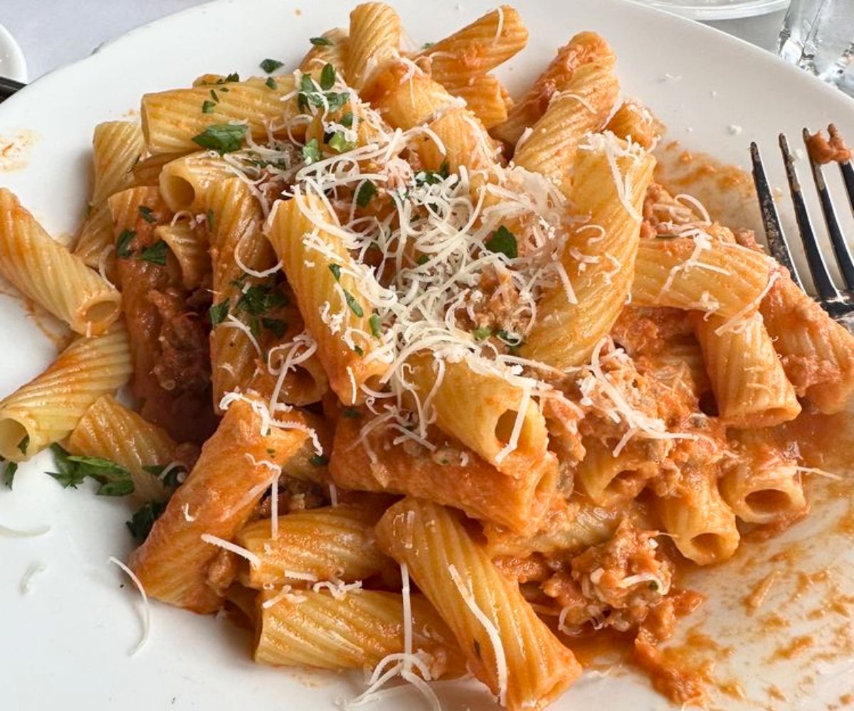 Rigatoni Gnact Gnact in Cafe Silvium in Stamford, Connecticut