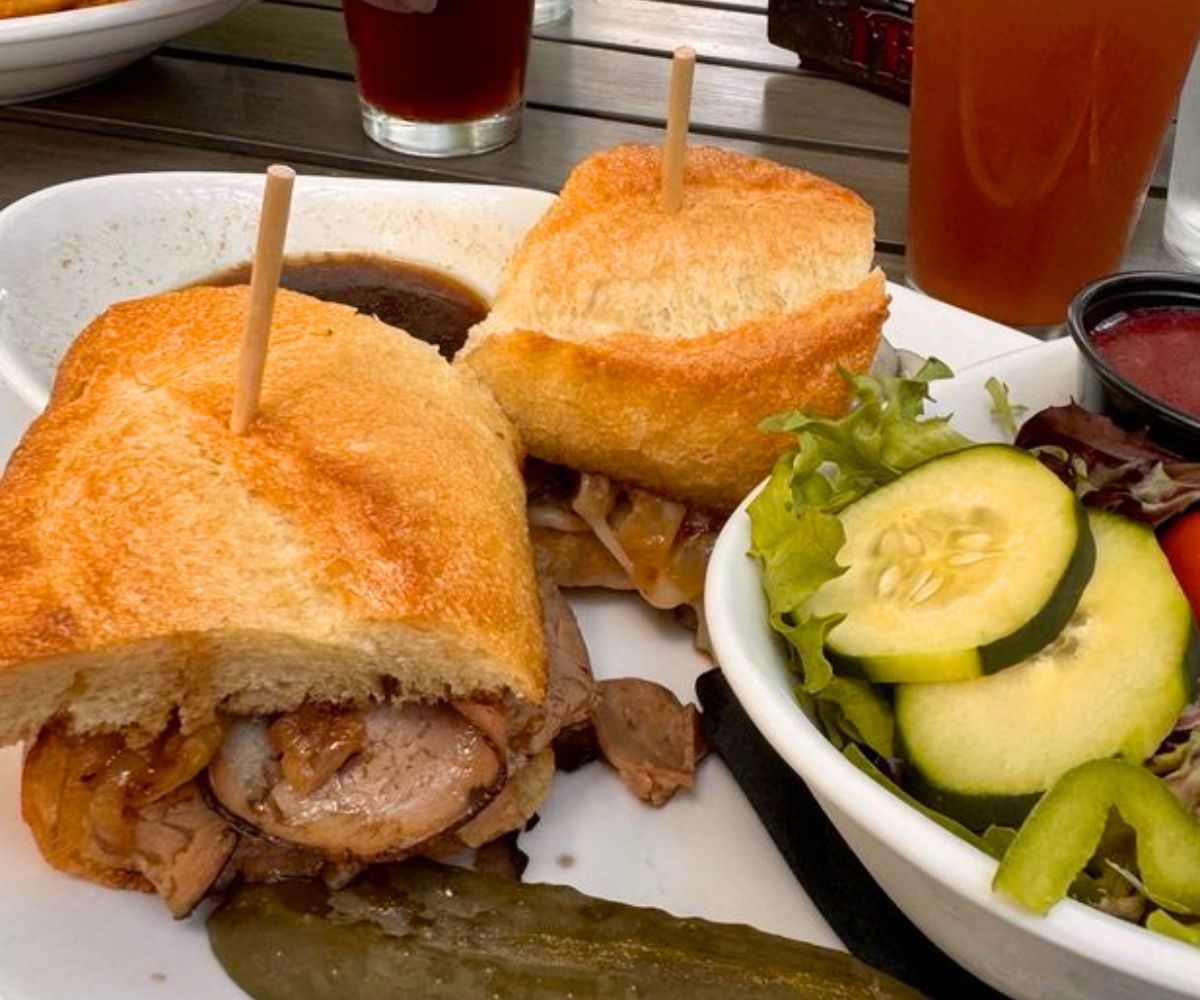French Dip at Tamarack Alehouse & Grill in Lakeside, Montana