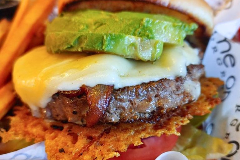 Love Burger at Game On Bar & Lounge in Shelby Township, Michigan