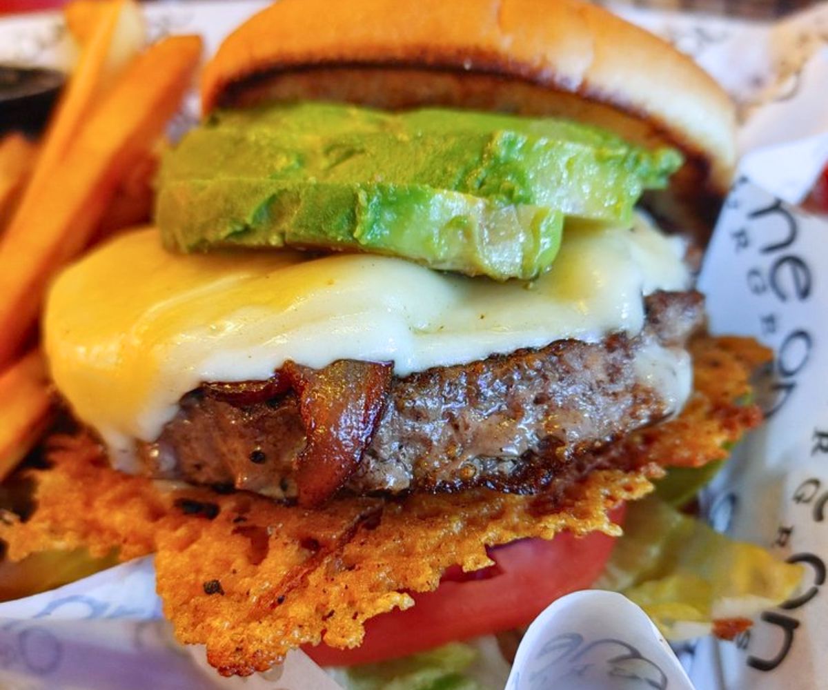 Love Burger at Game On Bar & Lounge in Shelby Township, Michigan