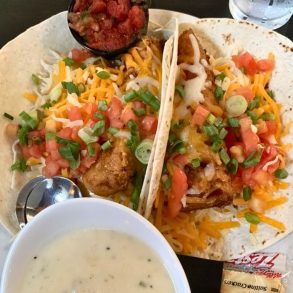 Fish Tacos at Tamarack Alehouse & Grill in Lakeside, MT
