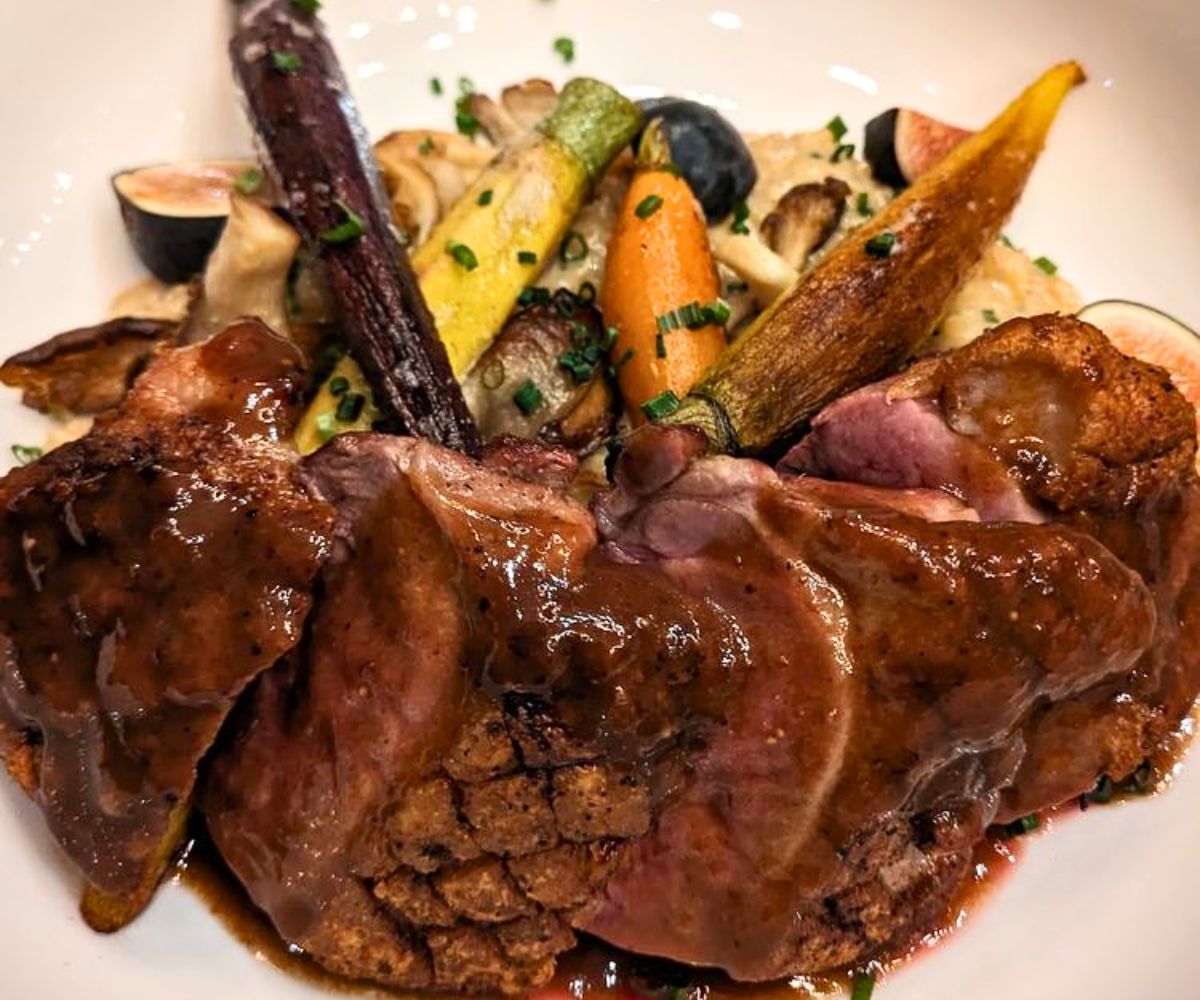 Pan-Seared Duck Breast at Wandering Vine At the Castle in Shawnee, Kansas