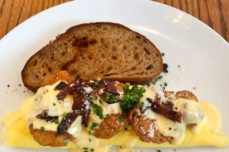 Hangtown Fry at Elvie's in Jackson, MIssissippi