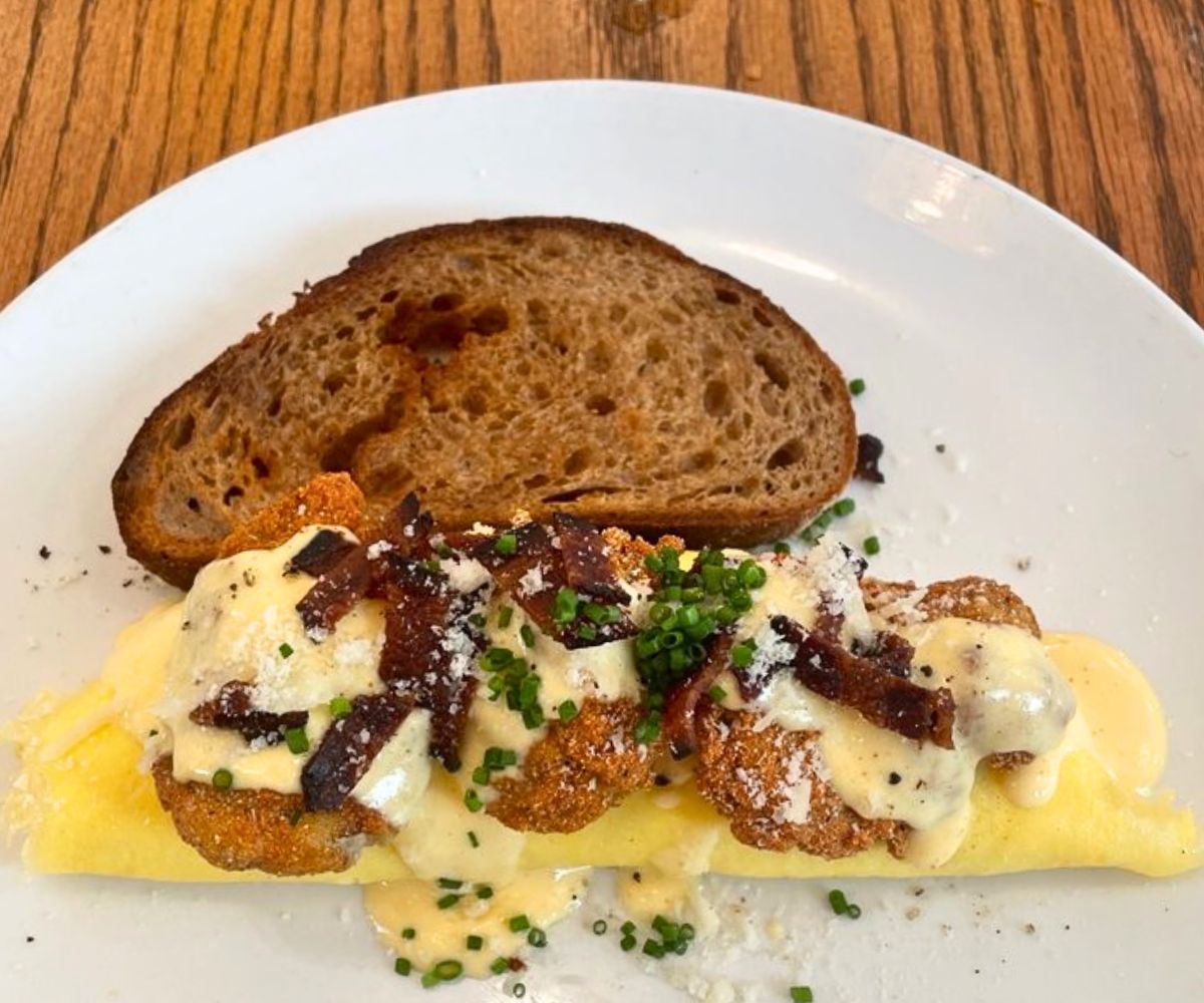 Hangtown Fry at Elvie's in Jackson, MIssissippi