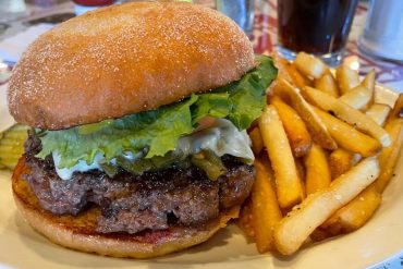 cheeseburger at Santa Fe Bite in Santa Fe, New Mexico