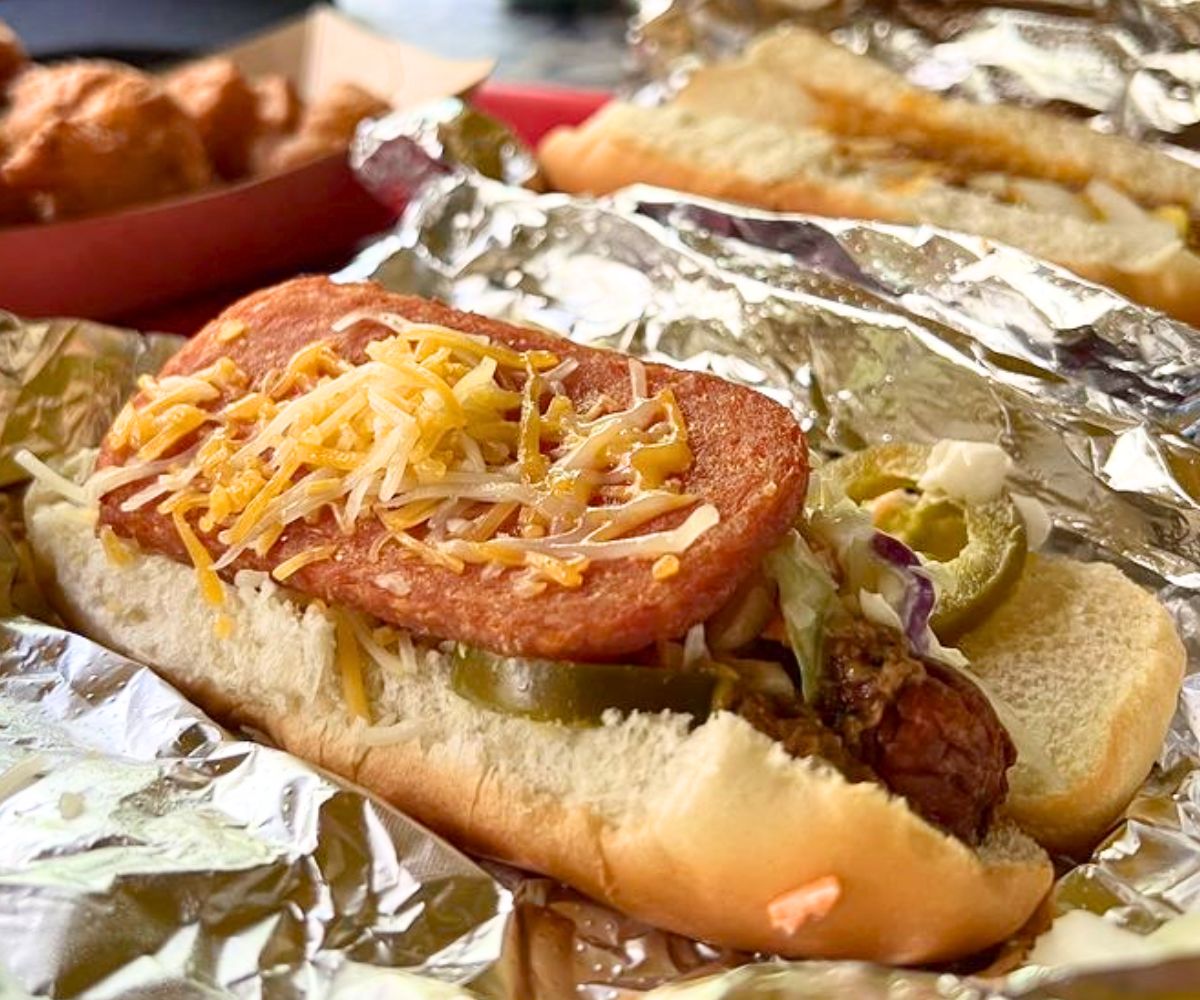 Strictly Business Dog at Hillbilly Hot Dogs in Lasege, West Virginia