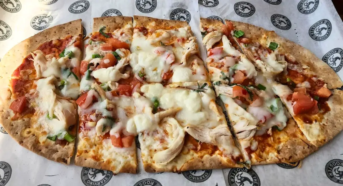 Thai Chicken Flatbread at The Starving Rooster in Minot, North Dakota