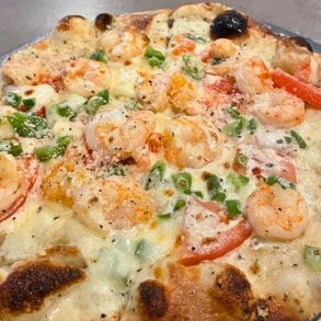 Shrimpin' Ain't Easy at Wildwood Pizza in Alexandria, Louisiana