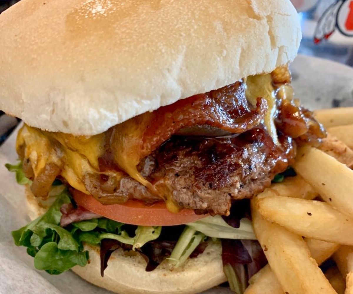 Celestial Burger at Lucky's Iron Door Roadhouse in West Jordan, Utah