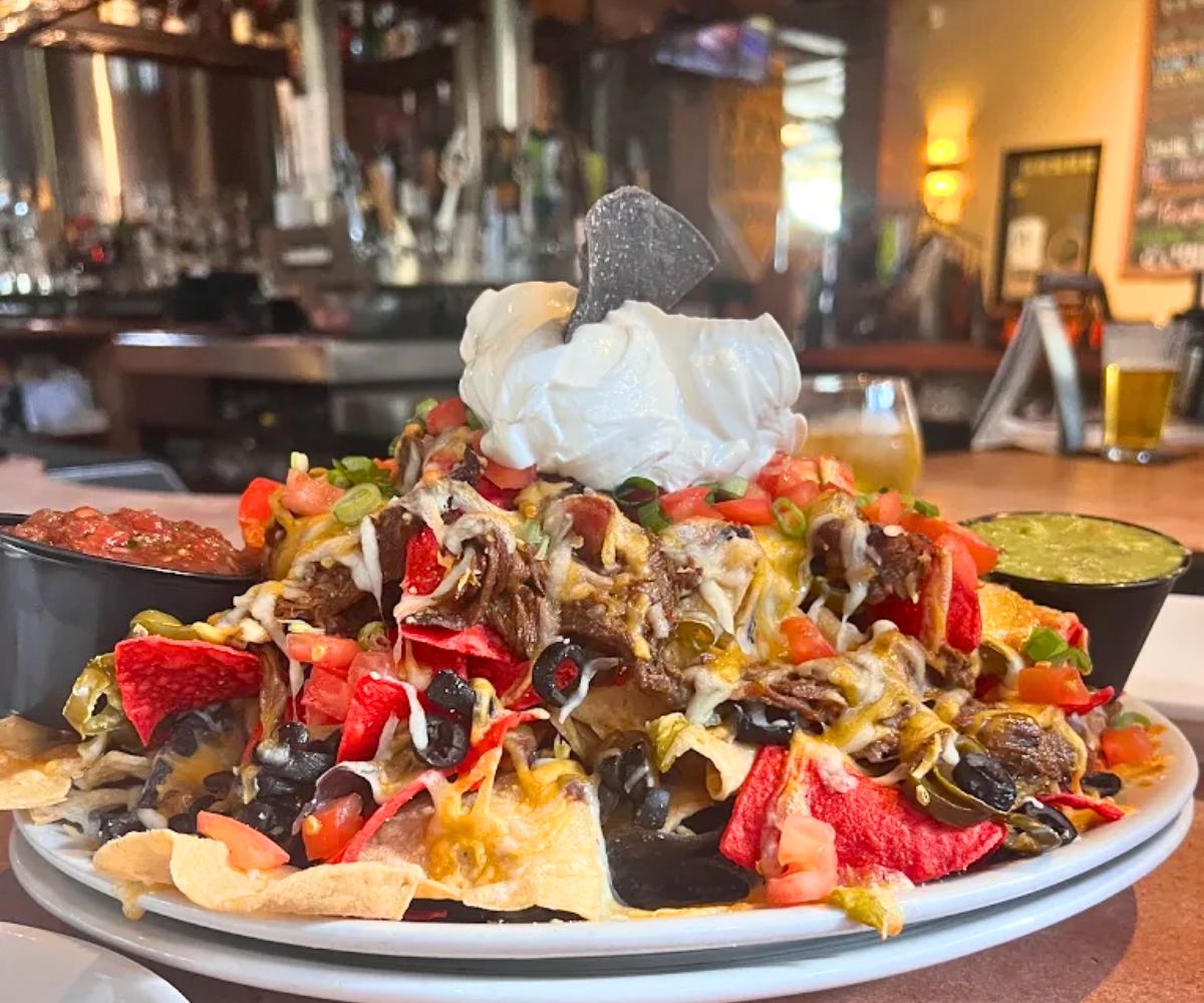 nachos at Tamarack Alehouse & Grill in Lakeside, Montana