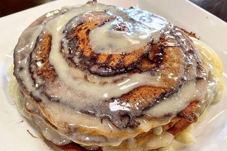 Cinnamon Roll Pancakes at Cyndia's in Totowa, NJ