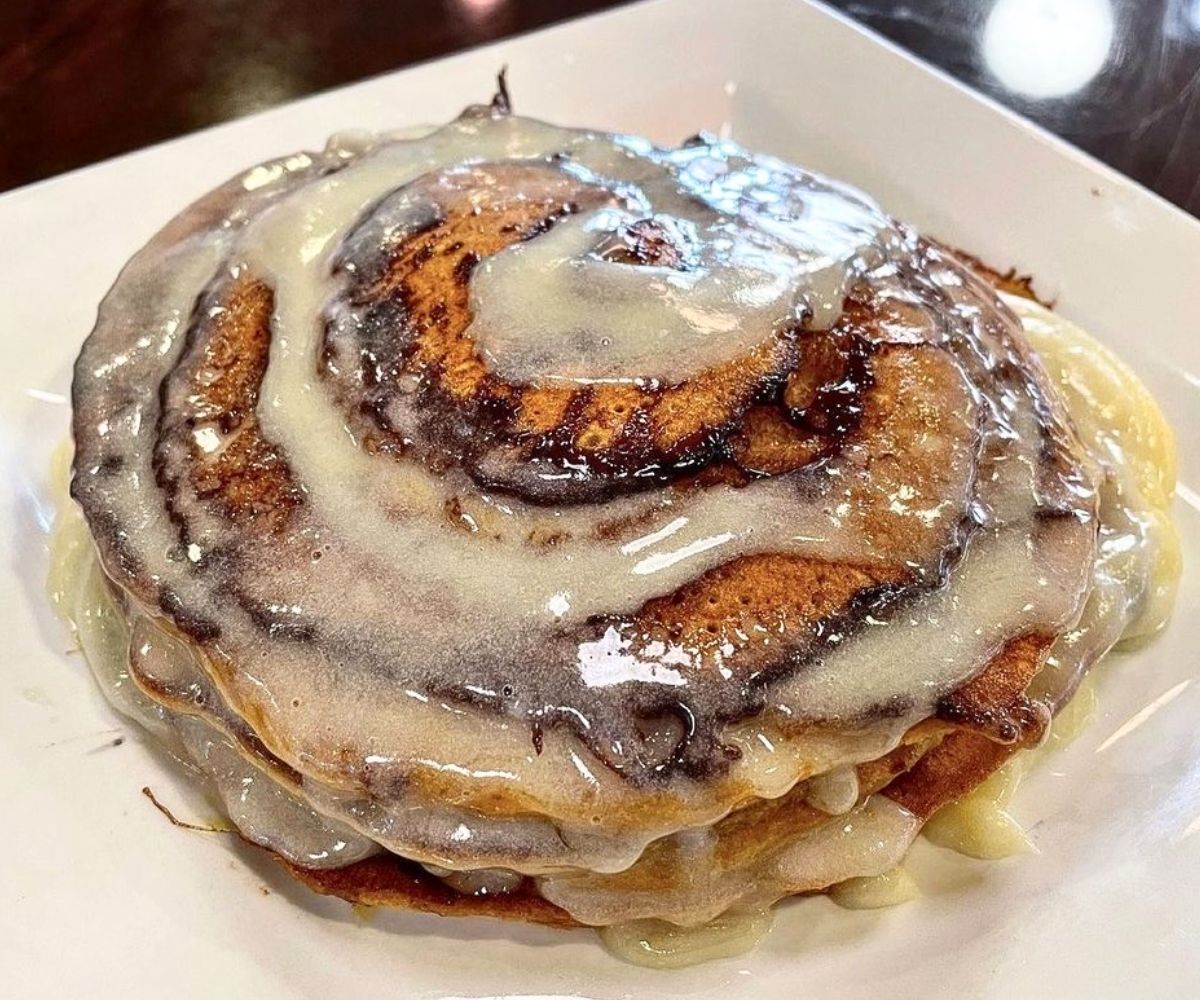 Cinnamon Roll Pancakes at Cyndia's in Totowa, NJ