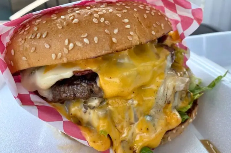 The R.L.E. Hello Burger at Tommy's Burger Stop in Anchorage, Alaska