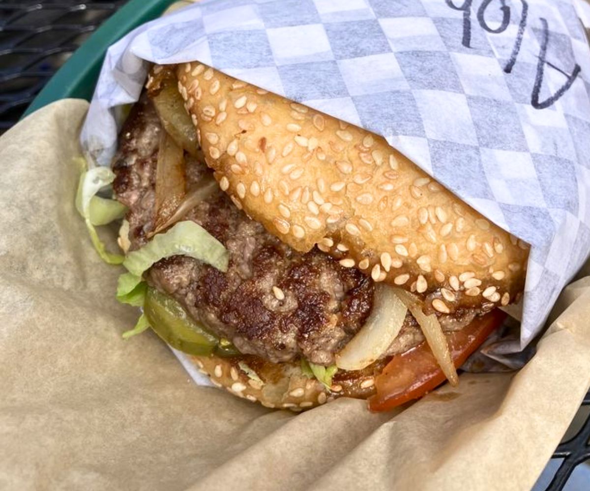 The Aloha Burger at Tommy's Burger Stop in Anchorage, Alaska