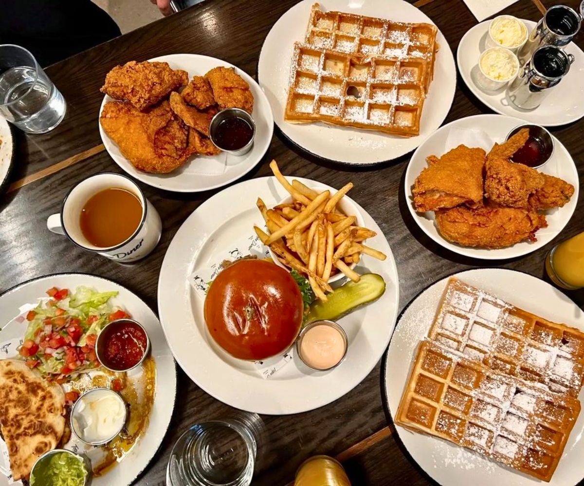 food at Tops Diner in East Newark, New Jersey