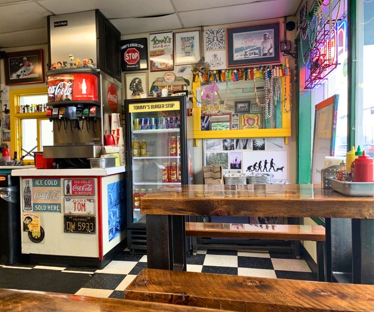 interior of Tommy's Burger Stop in Anchorage, AK