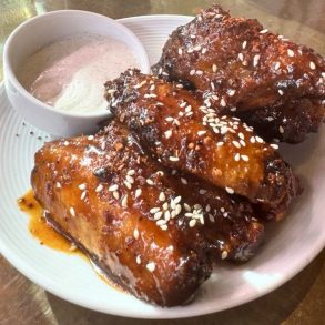 Harissa Chicken Wings at Honey Road in Burlington, Vermont