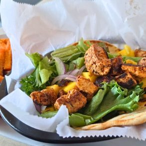 Blackened Vegan Chik'n at The Cutting Edge Cafe in Chesapeake, Virginia