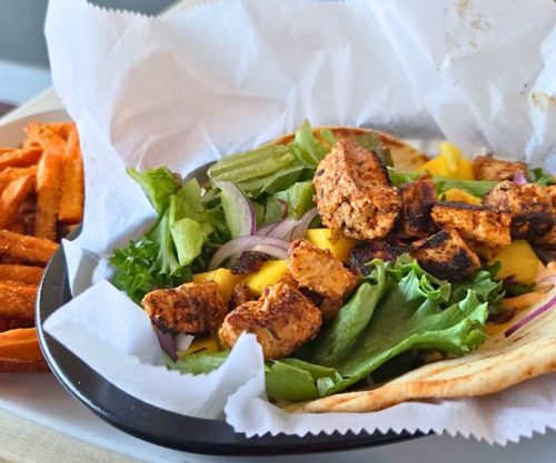 Blackened Vegan Chik'n at The Cutting Edge Cafe in Chesapeake, Virginia