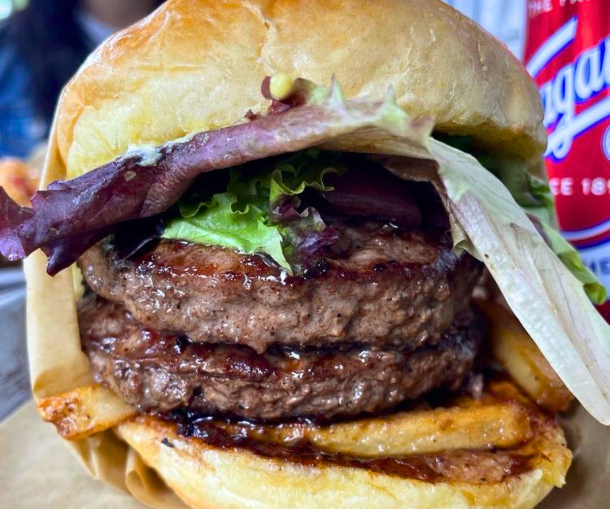Steak Frites Burger at Beauvine Burger Concept in Richmond, Virginia