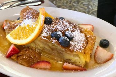 Creme Brulee French Toast at Uptown Cafe in Bloomington, Indiana