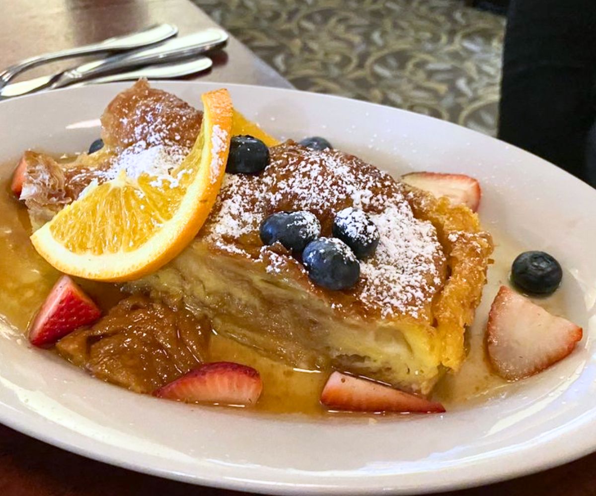 Creme Brulee French Toast at Uptown Cafe in Bloomington, Indiana