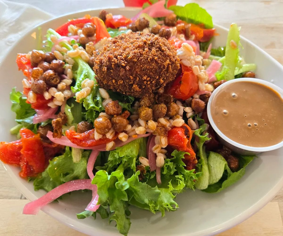Farro and Goat Cheese Salad at The Cutting Edge Cafe in Chesapeake, Virginia