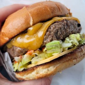 The Seoul Burger at Burger Seoul in Tacoma, Washington