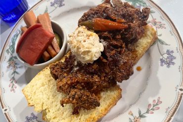 Hot Honey Chicken Biscuit at Peach Blossom Eatery in Newark, DE