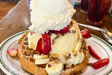 Piccadilly Waffle at Cottage Cafe in Spokane Valley, Washington