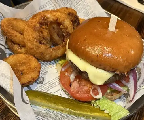 All American Burger at Uncommon Grill in Watertown, Connecticut
