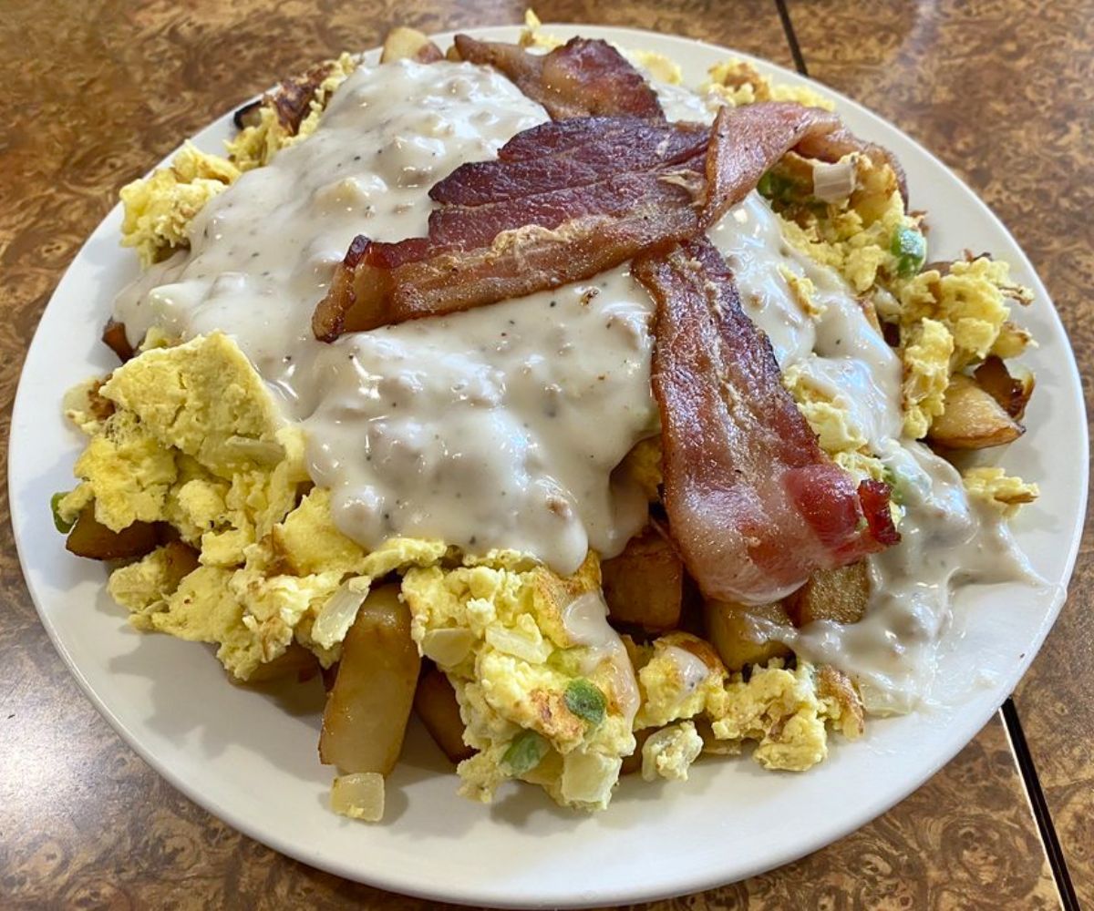 Haystack Scramble at The Omelet House in Stockton, California