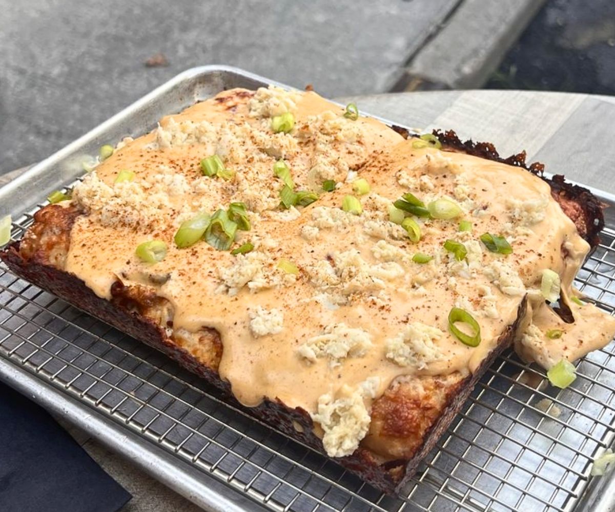 Maryland's Best Crab Pizza at White Rabbit Gastropub in Frederick, Maryland