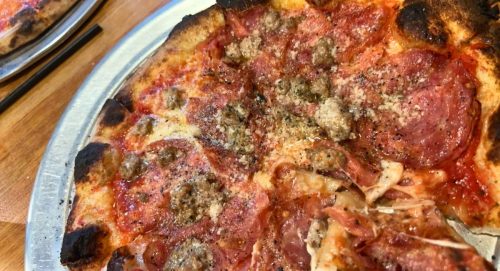Sopressata Pizza at Bella Luna Wood-Fired Pizza in Harrisonburg, Virginia