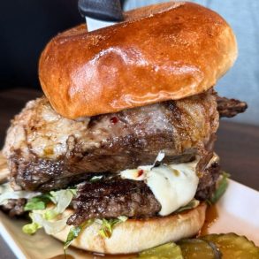 Short Rib Burger at Da Burger Wing Hub in Wahiawa, HI