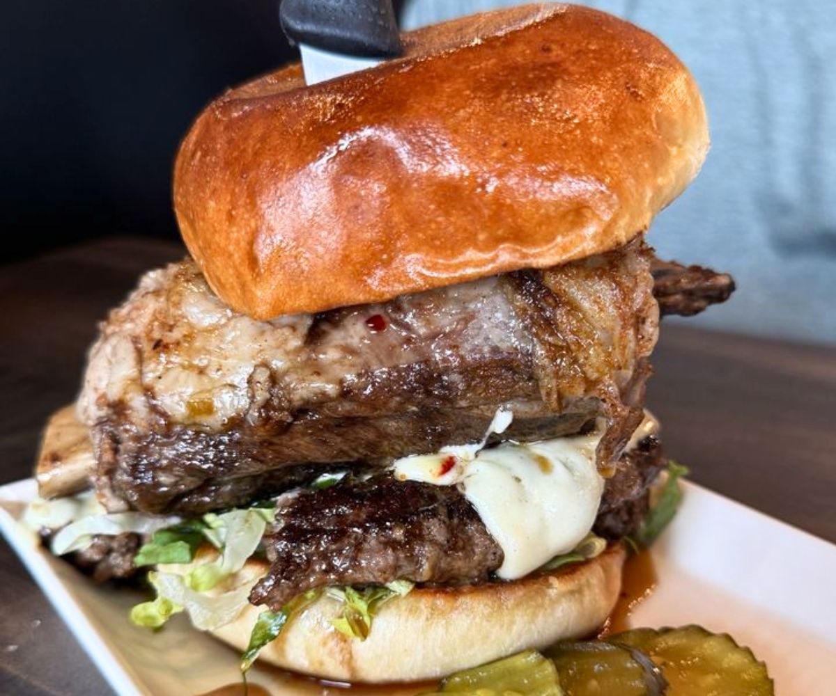 Short Rib Burger at Da Burger Wing Hub in Wahiawa, HI