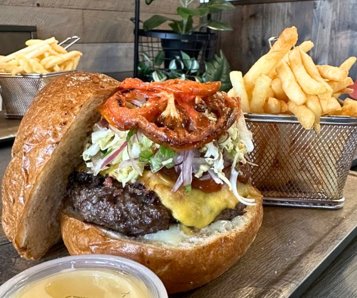 All American Melt Burger at The Box & Burgers Eatery in Kirkland, WA