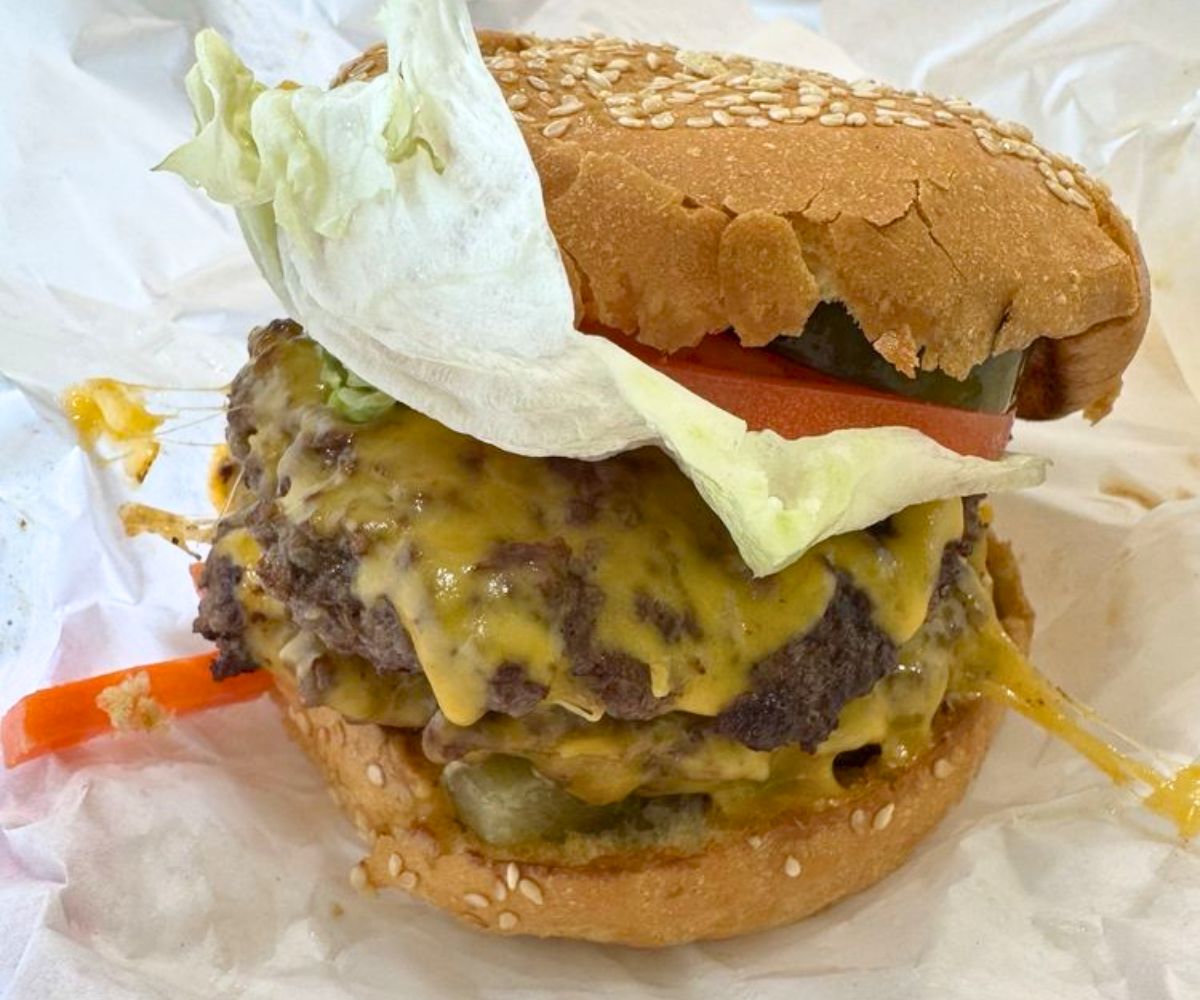 Double Cheeseburger at Johnny's Burgers & Dogs in Tempe, Arizona