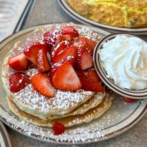 Strawberry Pancakes at Jimmy's Pancake House in Bettendorf, Iowa