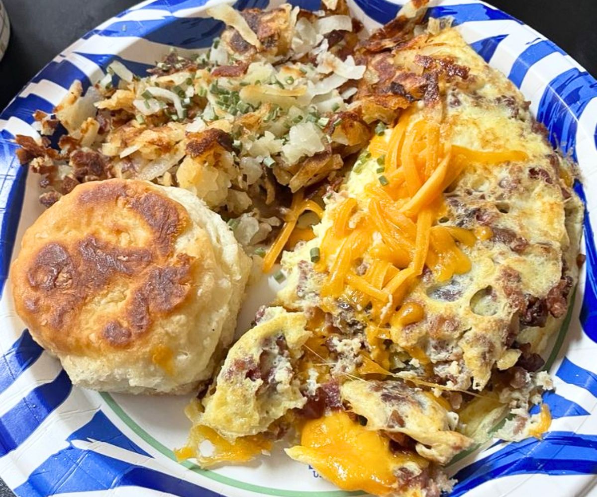 Bacon Cheese Omelette at Mud Hole in Rapid City, South Dakota