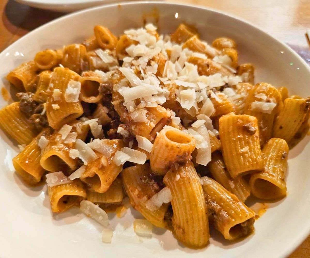Rigatoni Bolognese at In Bocca Al Lupo in Juneau, Alaska
