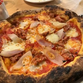Salsiccia 2.0 Pizza at In Bocca Al Lupo in Juneau, Alaska
