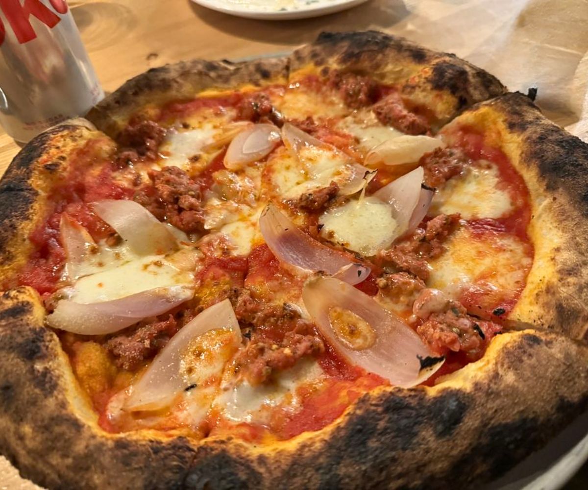 Salsiccia 2.0 Pizza at In Bocca Al Lupo in Juneau, Alaska