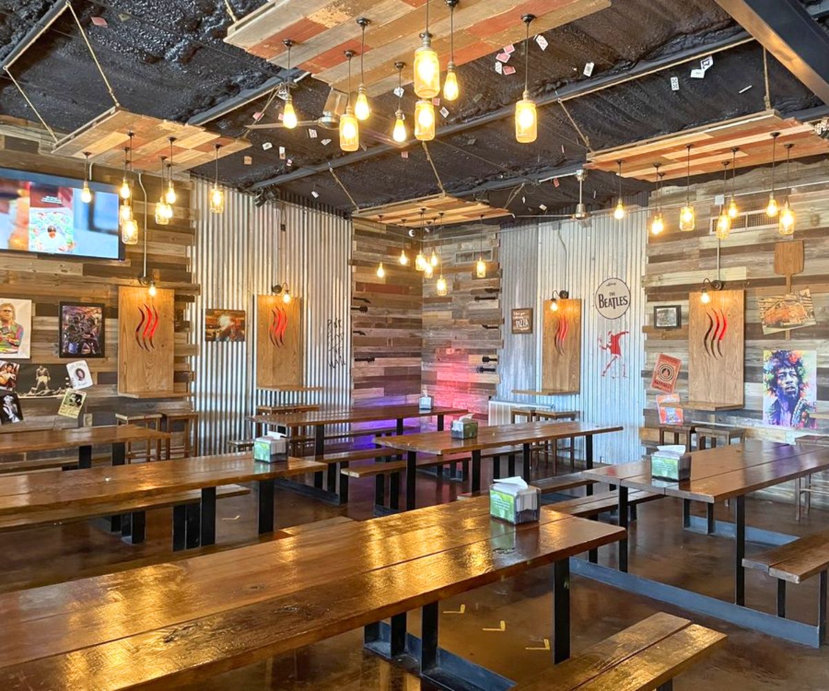 interior of Fire Street Pizza in Belton, Texas