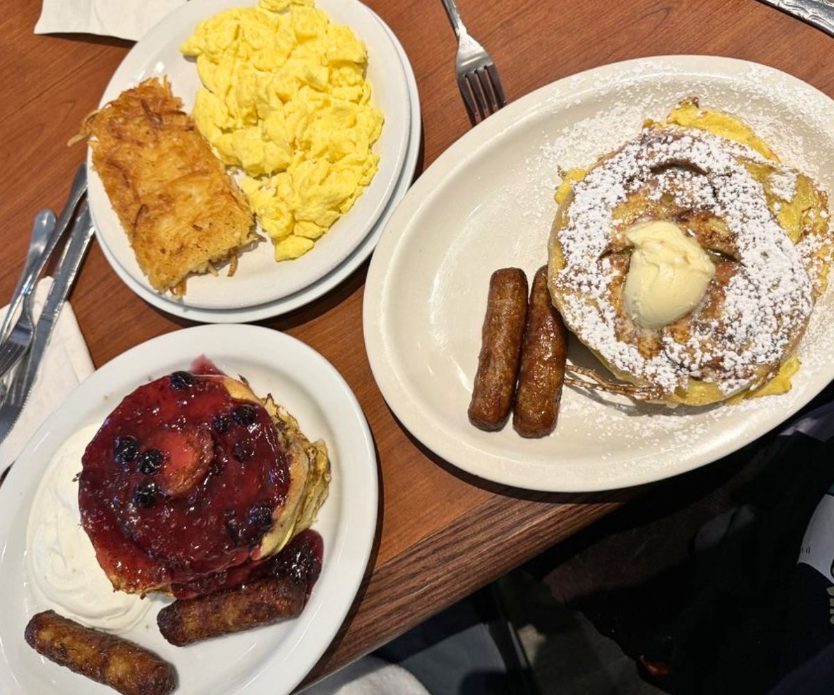 various breakfast dishes at The Cookie Jar in Fairbanks, Alaska