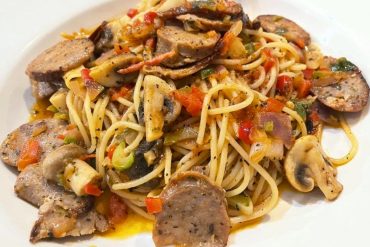 Sausage Pizzaiola at Viona's Italian Bistro in Overland Park, Kansas